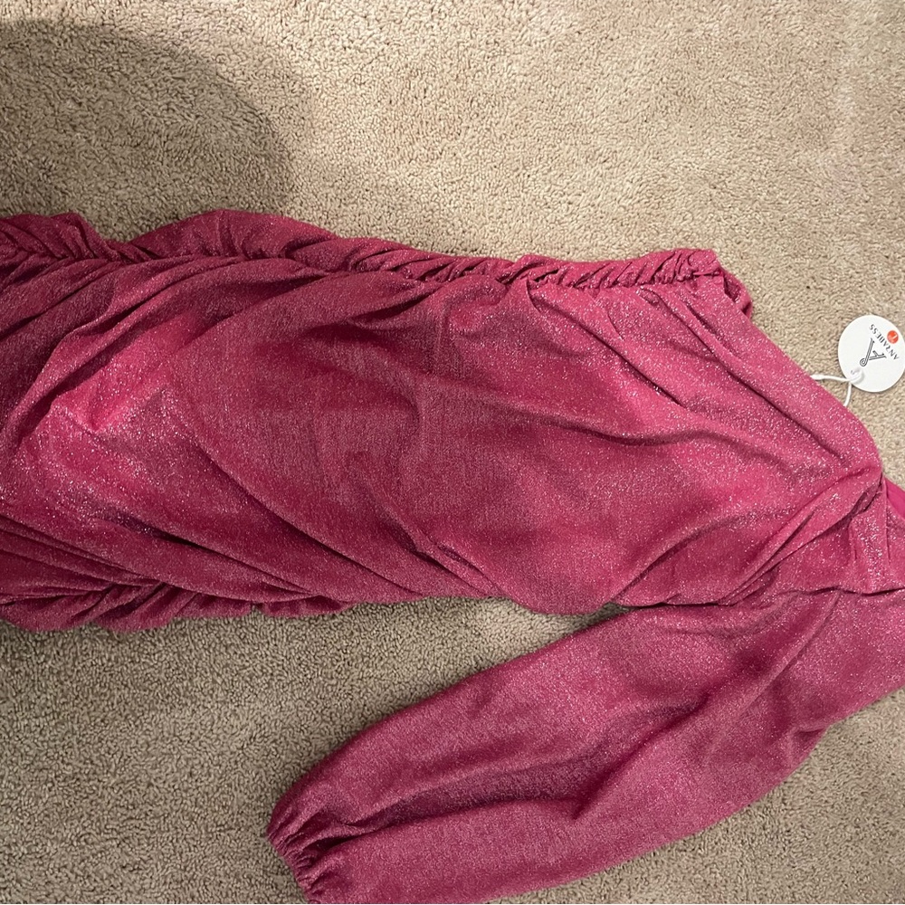 NWTShimmering Pink one shoulder dress